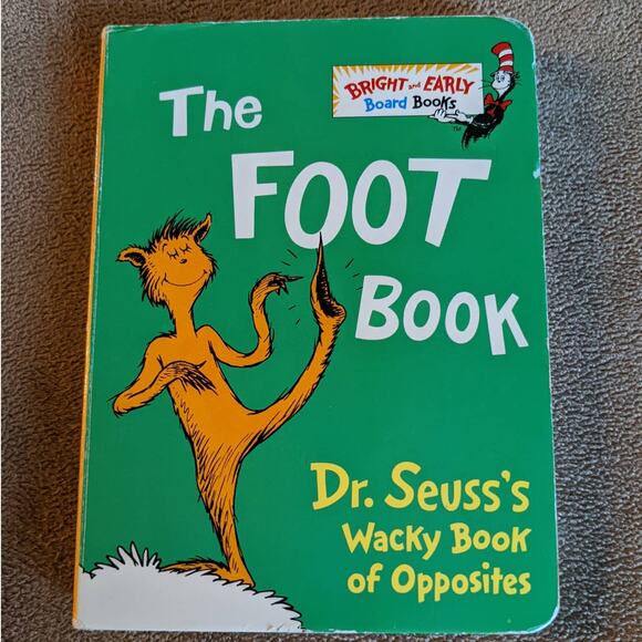 Vintage Dr Seuss Foot Book And Hop On Pop Childrens Kids Books Set of 2 - Picture 5 of 12